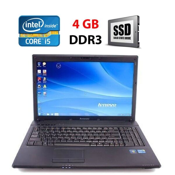 Ноутбук Б-клас Lenovo G560 / 15.6" (1366x768) TN / Intel Core i5-460M (2 (4) ядра по 2.53 - 2.8GHz) / 4 GB DDR3 / 240 GB SSD / nVidia GeForce 310M, 512 MB GDDR3, 64-bit / WebCam