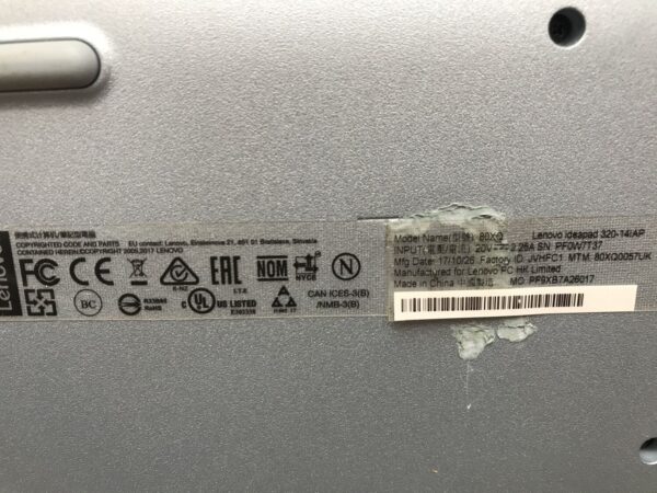 Ноутбук Б-клас Lenovo IdeaPad 320-14IAP / 14" (1366x768) TN / Intel Pentium N4200 (4 ядра по 1.1 - 2.5 GHz) / 4 GB DDR3 / 128 GB SSD / Intel HD Graphics 505 / WebCam / HDMI - Зображення 11