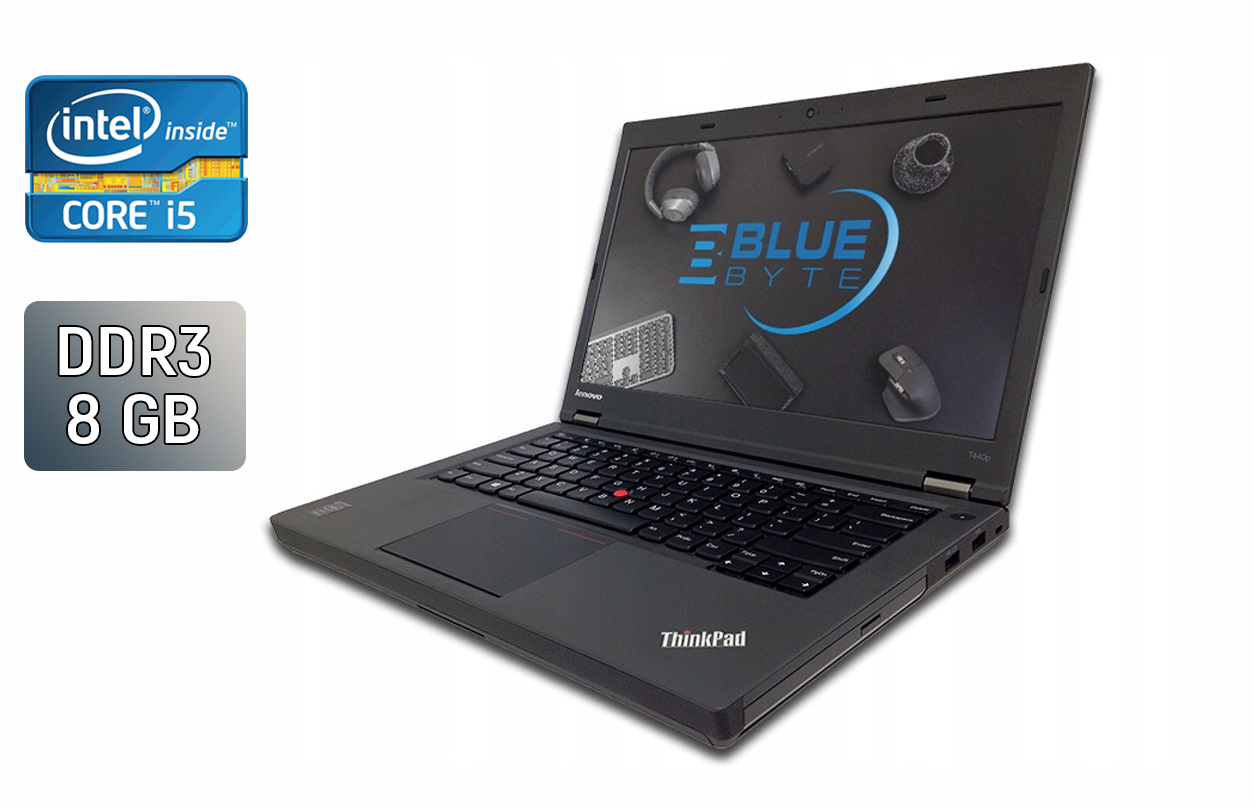 Ноутбук Б-клас Lenovo ThinkPad T440p / 14" (1366x768) TN / Intel Core i5-4200U (2 (4) ядра по 1.6 - 2.6 GHz) / 8 GB DDR3 / 240 GB SSD / Intel HD Graphics 4400 / WebCam / Windows 10