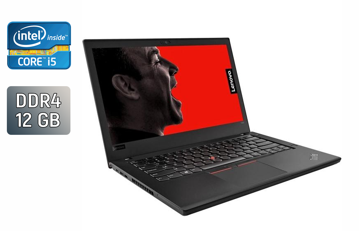 Ноутбук Б-клас Lenovo ThinkPad T480 / 14" (1920x1080) IPS / Intel Core i5-8250U (4 (8) ядра по 1.6 - 3.4 GHz) / 12 GB DDR4 / 512 GB SSD / Intel UHD Graphics 620 / WebCam / TouchID / Windows 10