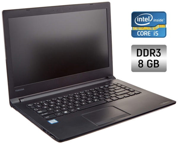Ноутбук Б-клас Toshiba Tecra C40-D / 14" (1366x768) TN / Intel Core i5-7200U (2 (4) ядра по 2.5 - 3.1 GHz) / 8 GB DDR3 / 256 GB SSD / Intel HD Graphics 620 / HDMI / Windows 10