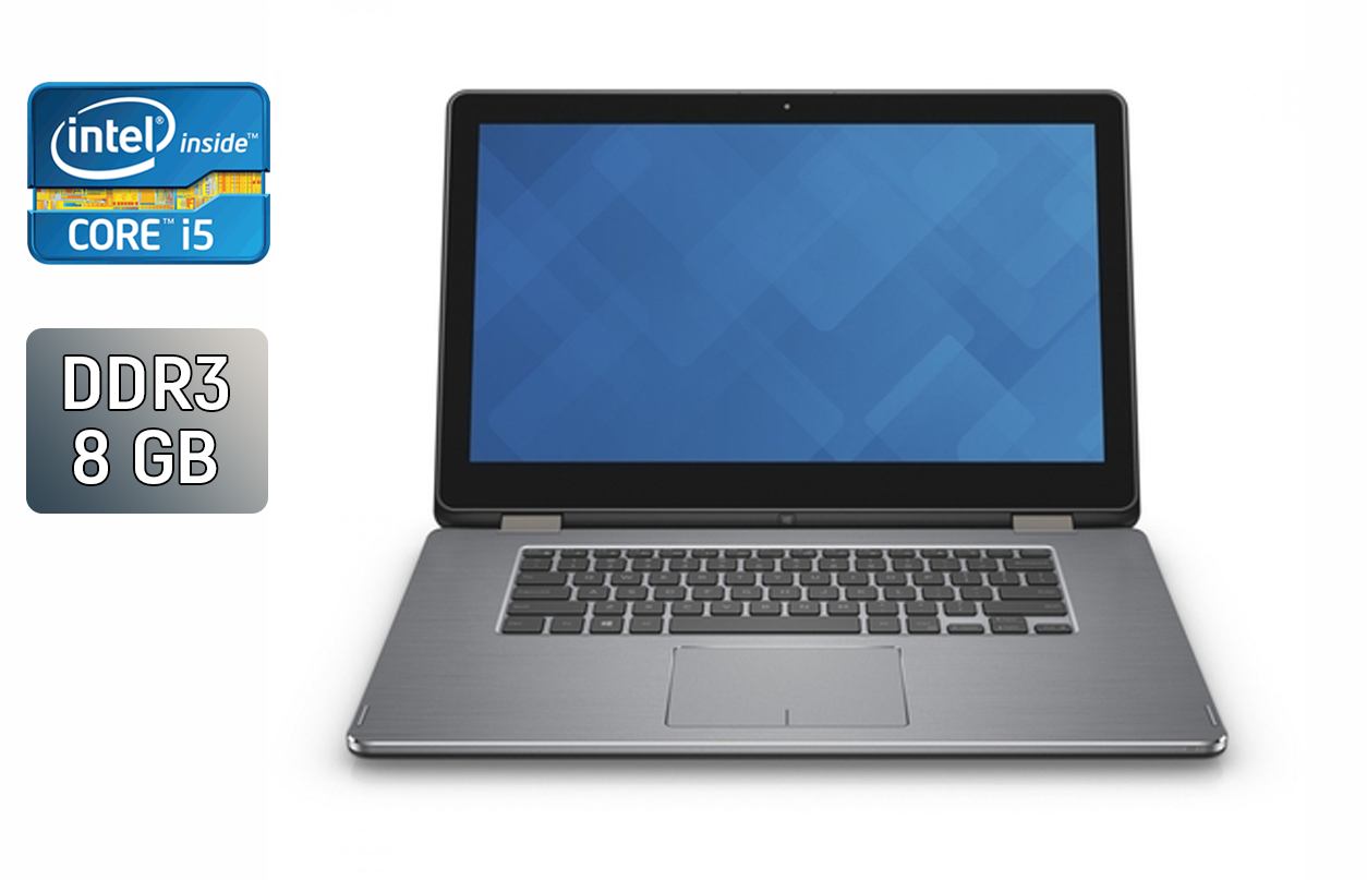 Ноутбук Б-клас Dell Inspiron 15-7568 / 15.6" (1920x1080) IPS / Intel Core i5-6200U (2 (4) ядра по 2.3 - 2.8 GHz) / 8 GB DDR3 / 240 GB SSD / Intel HD Graphics 520 / WebCam / Windows 10