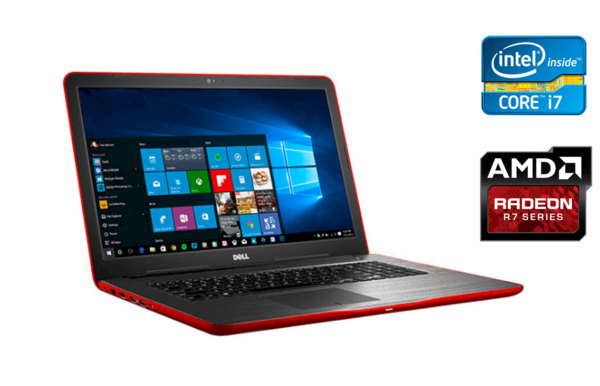 Ноутбук Dell Inspiron 5567 / 15.6" (1920x1080) IPS / Intel Core i7-7500U (2 (4) ядра по 2.7 - 3.5 GHz) / 16 GB DDR4 / 480 GB SSD / AMD Radeon R7 M445, 4 GB GDDR5, 64-bit / WebCam / Windows 10