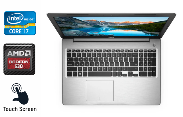 Ноутбук Dell Inspiron 5570 / 15.6" (1920x1080) IPS Touch / Intel Core i7-8550U (4 (8) ядра по 1.8 - 4.0 GHz) / 16 GB DDR4 / 512 GB SSD / AMD Radeon 530, 2 GB GDDR5, 64-bit / WebCam / Windows 10