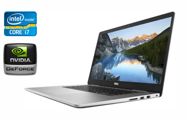 Ноутбук Dell Inspiron 7580 / 15.6" (1920x1080) IPS / Intel Core i7-8565U (4 (8) ядра по 1.8 - 4.6 GHz) / 16 GB DDR4 / 512 GB SSD / nVidia GeForce MX150, 2 GB GDDR5, 64-bit / WebCam / Windows 10