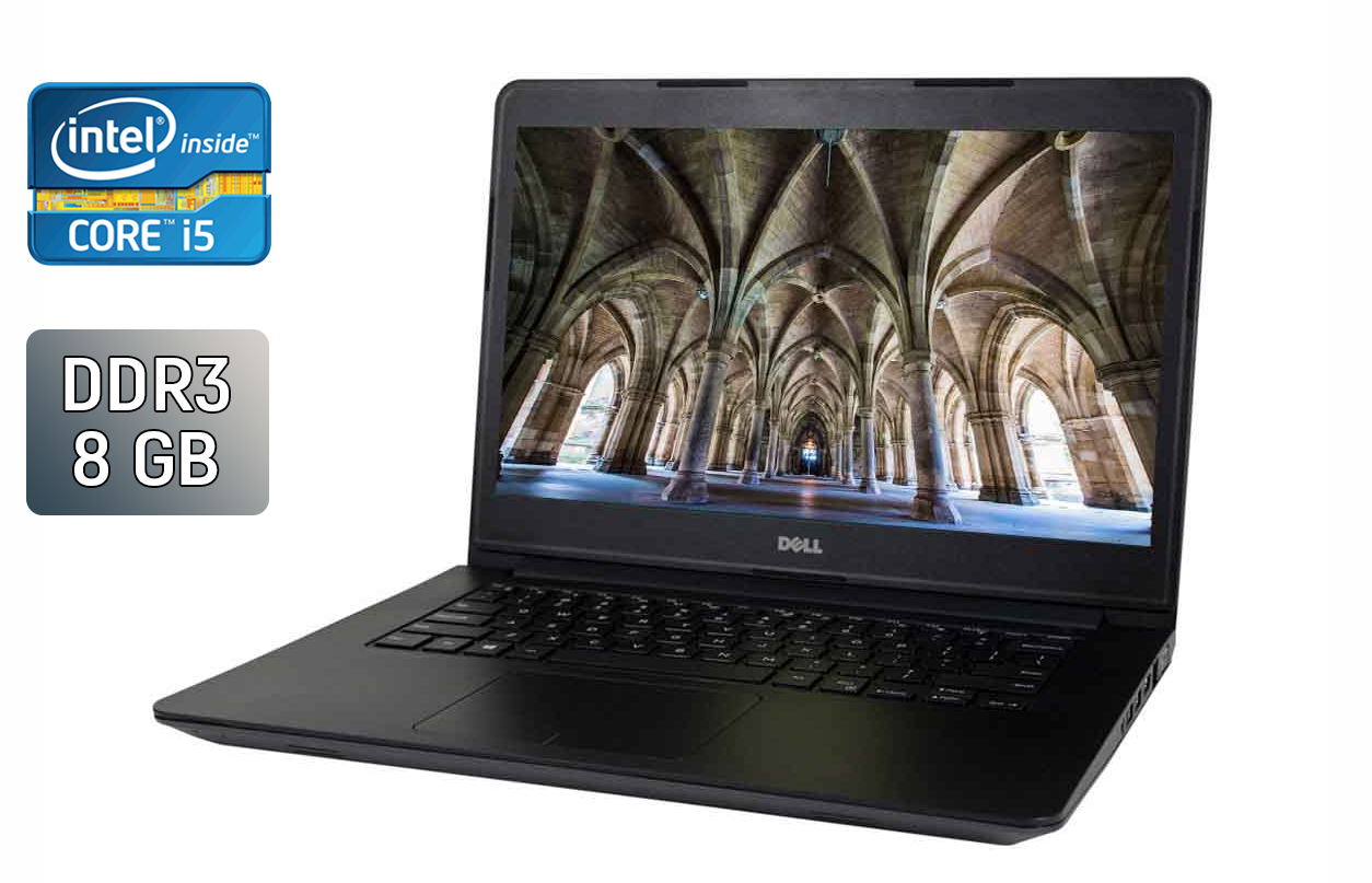 Ноутбук Dell Latitude 3450 / 14" (1366x768) TN / Intel Core i5-5200U (2 (4) ядра по 2.2 - 2.7 GHz) / 8 GB DDR3 / 240 GB SSD / Intel HD Graphics 5500 / WebCam / Windows 10