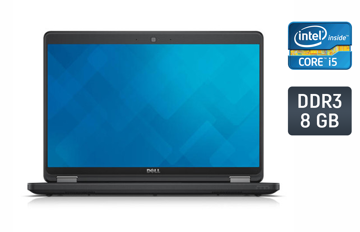 Ноутбук Dell Latitude E5450 / 14" (1366x768) TN / Intel Core i5-5300U (2 (4) ядра по 2.3 - 2.9 GHz) / 8 GB DDR3 / 240 GB SSD / Intel HD Graphics 5500 / WebCam / Windows 10