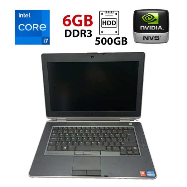 Ноутбук Dell Latitude E6430 / 14" (1366x768) TN / Intel Core i7-3720QM (4 (8) ядра 2.6 - 3.6 GHz) / 6 GB DDR3 / 500 GB HDD / nVidia NVS 5200M, 1 GB GDDR5, 64-bit / WebCam