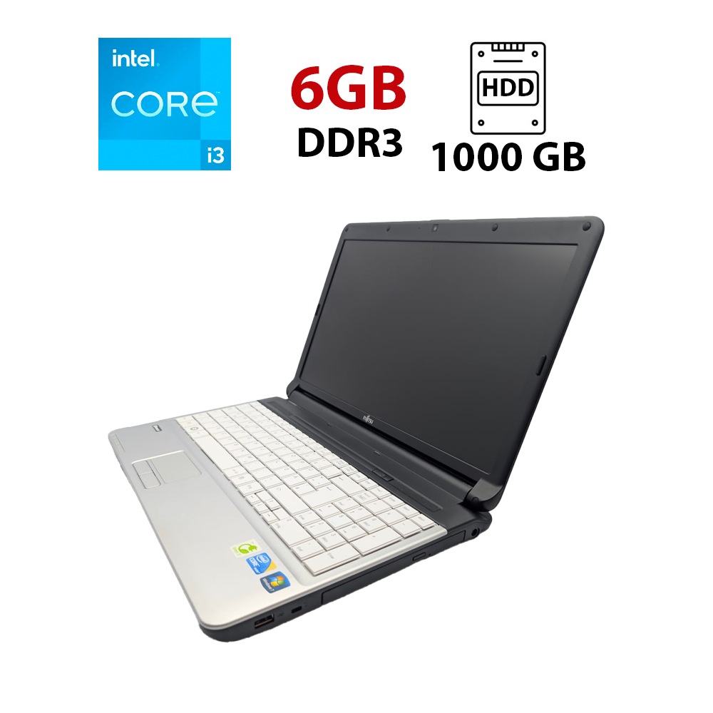 Ноутбук Fujitsu LifeBook A530 / 15.6" (1366x768) TN / Intel Core i3-350M (2 (4) ядра по 2.26 GHz) / 6 GB DDR3 / 1000 GB HDD / Intel HD Graphics / WebCam