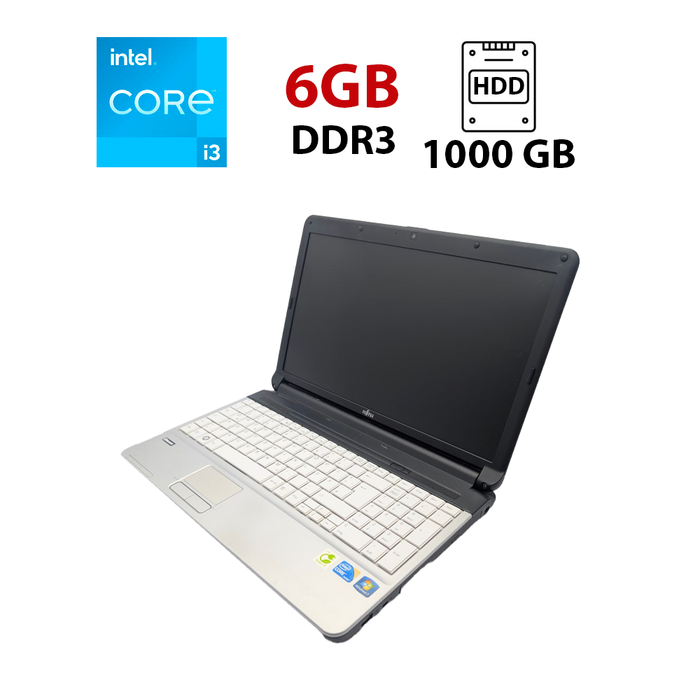 Ноутбук Fujitsu LifeBook A530 / 15.6" (1366x768) TN / Intel Core i3-350M (2 (4) ядра по 2.26 GHz) / 6 GB DDR3 / 1000 GB HDD / Intel HD Graphics / WebCam