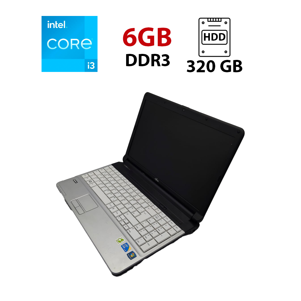 Ноутбук Fujitsu LifeBook A530 / 15.6" (1366x768) TN / Intel Core i3-380M (2 (4) ядра по 2.53 GHz) / 6 GB DDR3 / 320 GB HDD / Intel HD Graphics / WebCam