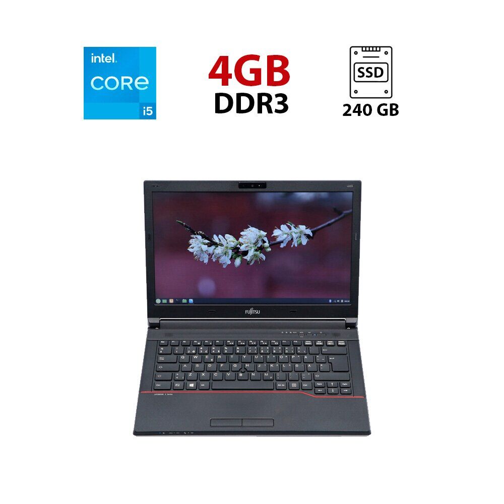 Ноутбук Fujitsu LifeBook E546 / 14" (1920x1080) IPS / Intel Core i5-6200U (2 (4) ядра по 2.3 - 2.8 GHz) / 8 GB DDR4 / 240 GB SSD / Intel HD Graphics 520 / WebCam