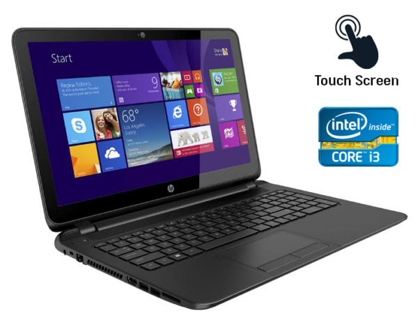 Ноутбук HP 15-1010dx / 15.6" (1366x768) TN Touch / Intel Core i3-4010U (2 (4) ядра по 1.7 GHz) / 8 GB DDR3 / 256 GB SSD / Intel HD Graphics 4400 / WebCam / Windows 10