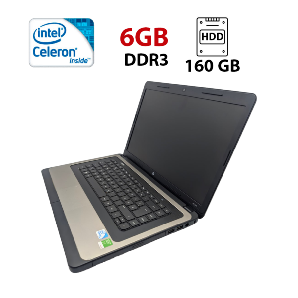 Ноутбук HP 630 / 15.6" (1366x768) TN / Intel Celeron B800 (2 ядра по 1.5 GHz) / 6 GB DDR3 / 160 GB HDD / Intel HD Graphics / WebCam