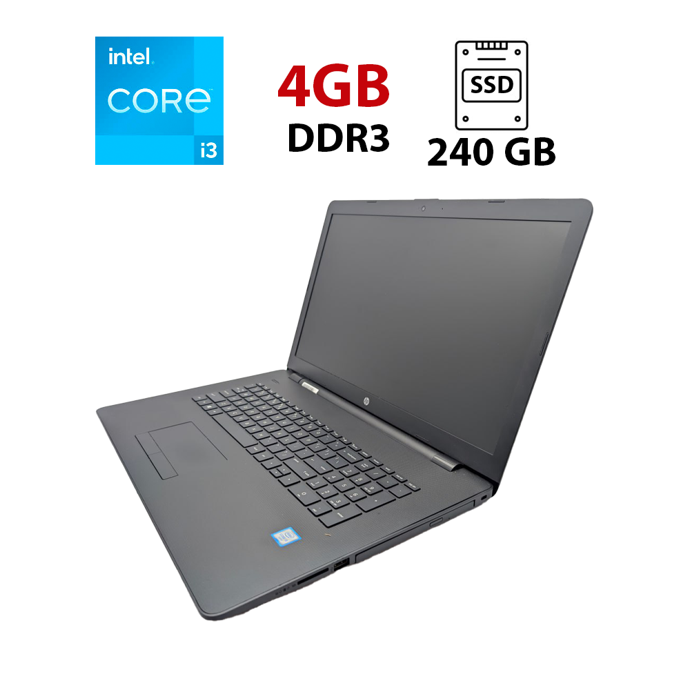 Ноутбук HP Pavilion 17-bs0xx / 17.3" (1600x900) TN / Intel Core i3-6006U (2 (4) ядра по 2.0 GHz) / 4 GB DDR3 / 240 GB SSD / Intel HD Graphics 520 / WebCam / HDMI