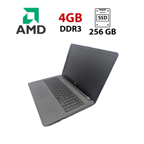 Ноутбук HP Pavilion 255 G6 / 15.6" (1366x768) TN / AMD E2-9000e (2 ядра по 1.5 - 2.0 GHz) / 4 GB DDR4 / 256 GB SSD / AMD Radeon R2 Graphics / WebCam