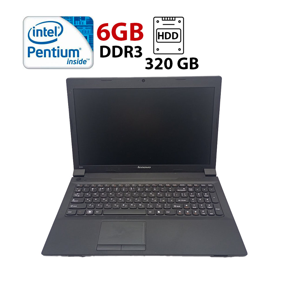 Ноутбук Lenovo B590 / 15.6" (1366x768) TN / Intel Pentium B960 (2 ядра по 2.2 GHz) / 6 GB DDR3 / 320 GB HDD / Intel HD Graphics / WebCam