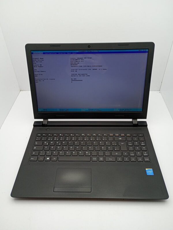 Ноутбук Lenovo Ideapad 100-15 / 15.6" (1366x768) TN / Intel Celeron N2840 (2 ядра по 2.16 - 2.58 GHz) / 8 GB DDR3 / 120 GB SSD / Intel HD Graphics / WebCam - Зображення 7
