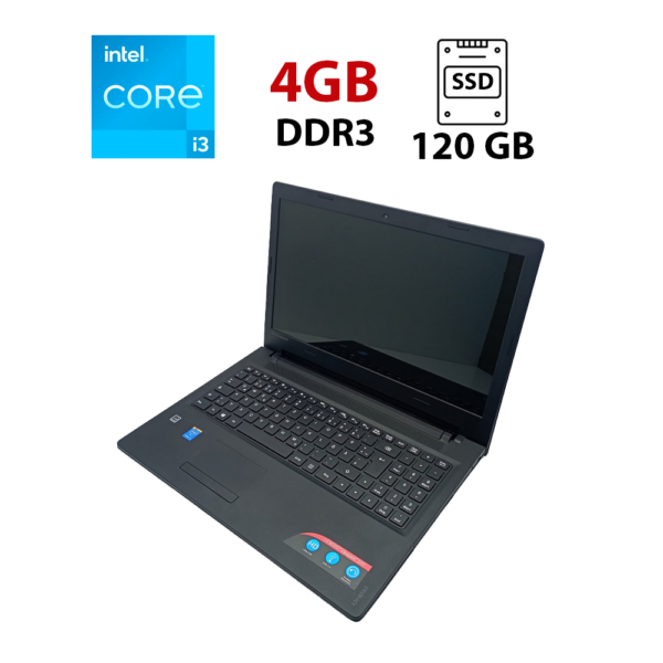 Ноутбук Lenovo IdeaPad 100-15 / 15.6" (1366x768) TN / Intel Core i3-5005U (2 (4) ядра по 2.0 GHz) / 4 GB DDR3 / 120 GB SSD / Intel HD Graphics 5500 / WebCam