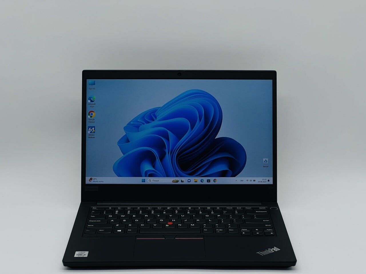 Ноутбук Lenovo ThinkPad E14 / 14" (1920x1080) IPS / Intel Core i5-10210U (4 (8) ядра по 1.6 - 4.2 GHz) / 8 GB DDR4 / 240 GB SSD / Intel UHD Graphics / WebCam - Зображення 2