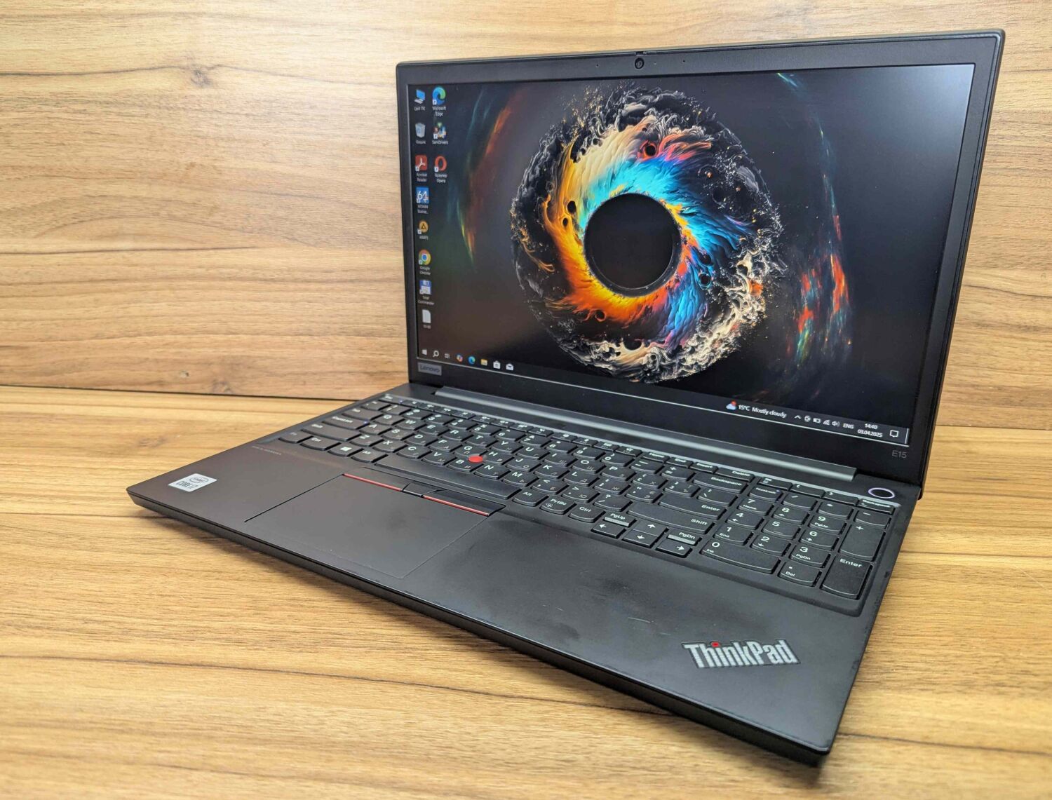 Ноутбук Lenovo ThinkPad E15 / 15.6" (1920x1080) IPS / Intel Core i7-10510U (4 (8) ядра по 1.8 - 4.9 GHz) / 16 GB DDR4 / 512 GB SSD / Intel UHD Graphics / WebCam / Windows 10 - Зображення 5