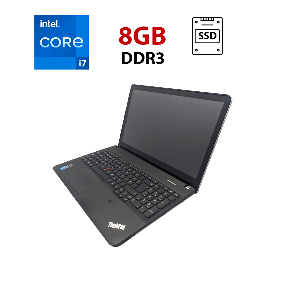 Ноутбук Lenovo ThinkPad Edge E540 / 15.6" (1366x768) TN Touch / Intel Core i7-4712MQ (4 (8) ядра по 2.3 - 3.3 GHz) / 8 GB DDR3 / 256 GB SSD / Intel HD Graphics 4600 / WebCam