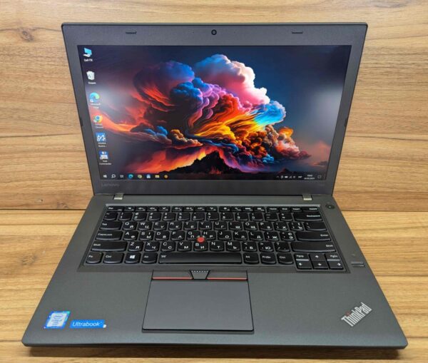 Ноутбук Lenovo ThinkPad T460 / 14" (1920x1080) IPS / Intel Core i7-6600U (2 (4) ядра по 2.6 - 3.4 GHz) / 8 GB DDR4 / 240 GB SSD / Intel HD Graphics 520 / WebCam / TouchID / Windows 10 - Зображення 2