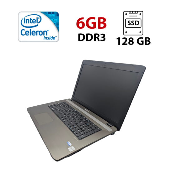 Ноутбук Medion Akoya E7225 / 17.3" (1600x900) TN / Intel Celeron N2940 (4 ядра по 1.83 - 2.25 GHz) / 6 GB DDR3 / 128 GB SSD / Intel HD Graphics / WebCam