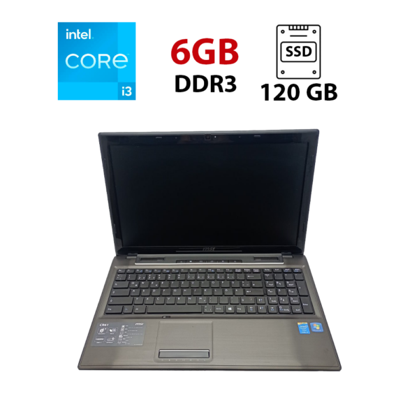 Ноутбук MSI CX61 / 15.6" (1600x900) TN / Intel Core i3-4100M (2 (4) ядра по 2.5 GHz) / 6 GB DDR3 / 120 GB SSD / Intel HD Graphics 4600 / WebCam