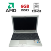 Ноутбук Samsung RV515 / 15.6" (1366x768) TN / AMD E-450 (2 ядра по 1.65 GHz) / 6 GB DDR3 / 120 GB SSD / AMD Radeon HD6320 / WebCam