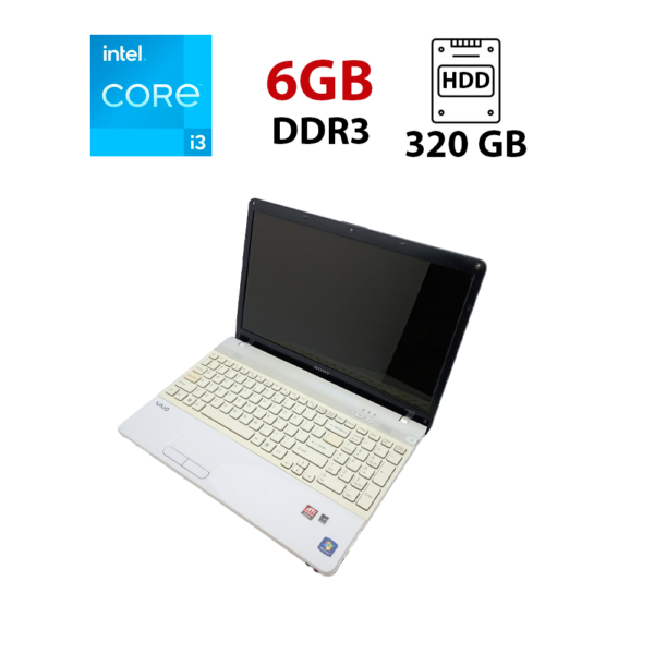 Ноутбук Sony VPC156 / 15.6" (1366x768) TN / Intel Core i3-380M (2 (4) ядра по 2.53 GHz) / 6 GB DDR3 / 320 GB HDD / AMD Mobility Radeon HD 5000 / WebCam