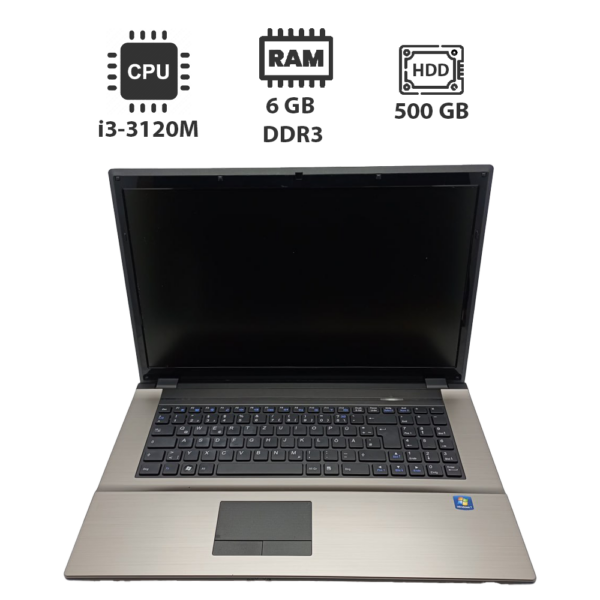 Ноутбук Terra Mobile / 17.3" (1600x900) TN / Intel Core i3-3120M (2 (4) ядра по 2.5 GHz) / 6 GB DDR3 / 500 GB HDD / Intel HD Graphics 4000 / WebCam