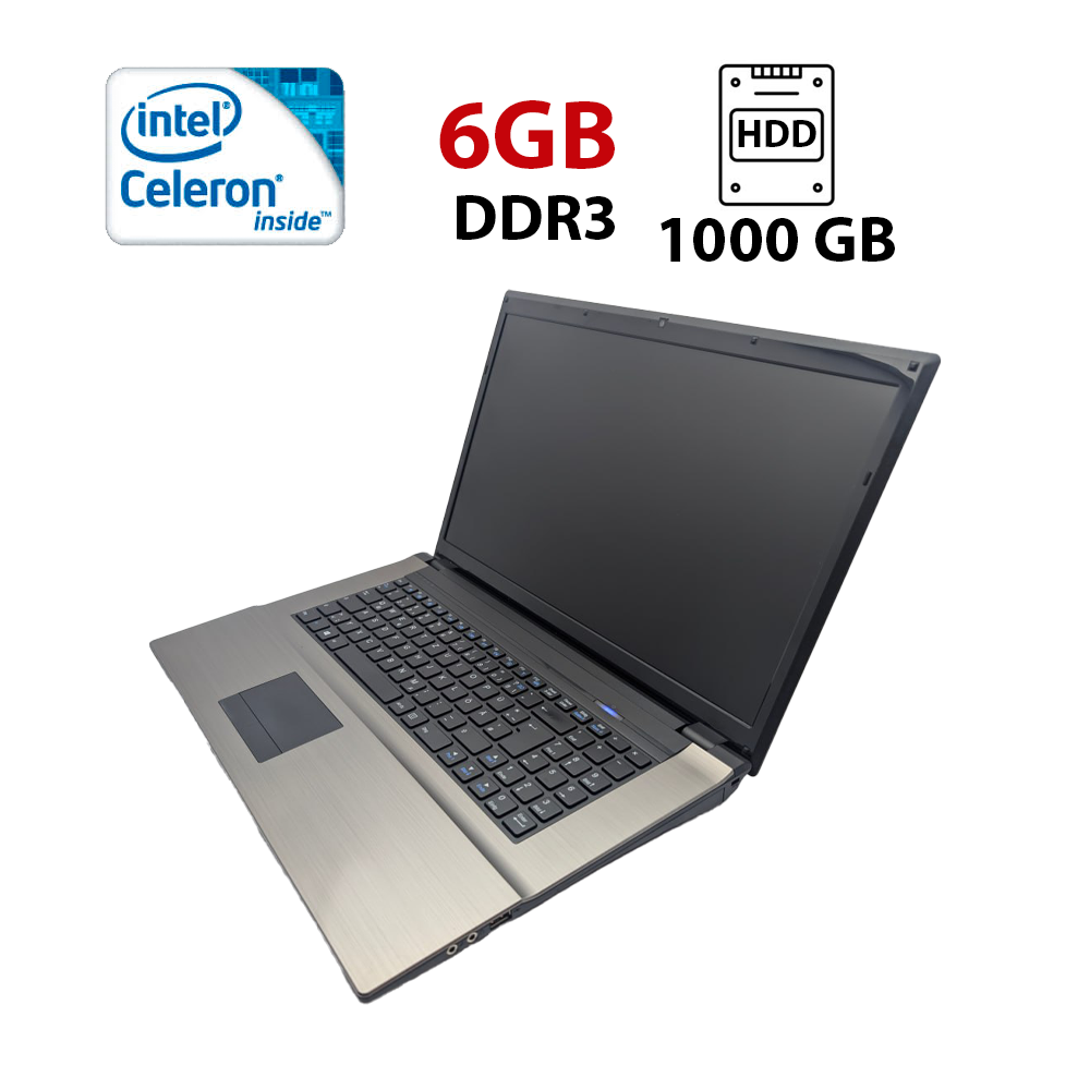 Ноутбук Terra Mobile 1712 / 17.3" (1600x900) TN / Intel Celeron 1037U (2 ядра по 1.8 GHz) / 6 GB DDR3 / 1000 GB HDD / Intel HD Graphics 2500 / WebCam