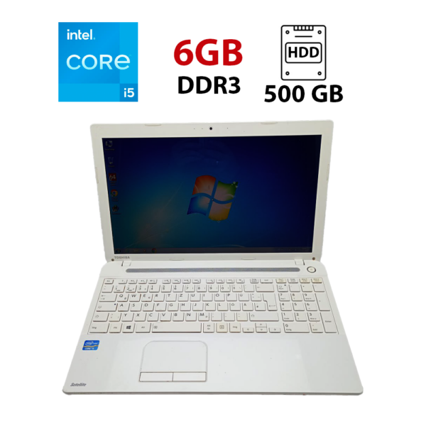 Ноутбук Toshiba C55 / 15.6" (1366x768) TN / Intel Core i5-3230M (2 (4) ядра по 2.6 - 3.2 GHz) / 6 GB DDR3 / 500 GB HDD / Intel HD Graphics 3000 / WebCam