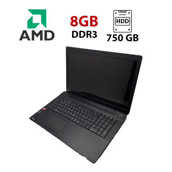 Ноутбук Toshiba C70 / 17.3" (1600x900) TN / AMD A6-6310 (4 ядра по 1.8 - 2.4 GHz) / 8 GB DDR3 / 750 GB HDD / AMD Radeon R4 Graphics / WebCam