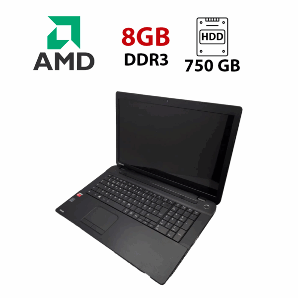 Ноутбук Toshiba C70 / 17.3" (1600x900) TN / AMD A6-6310 (4 ядра по 1.8 - 2.4 GHz) / 8 GB DDR3 / 750 GB HDD / AMD Radeon R4 Graphics / WebCam