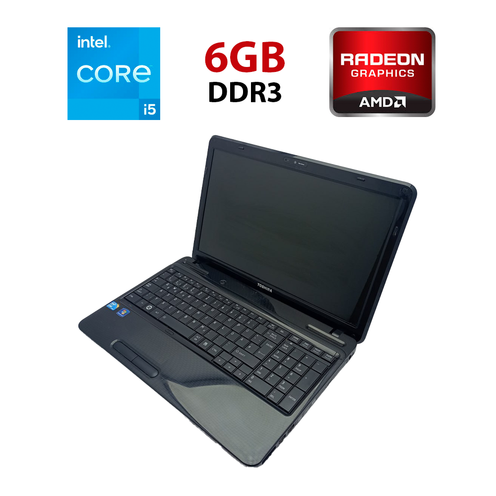 Ноутбук Toshiba L650 / 15.6" (1366x768) TN / Intel Core i5-430M (2 (4) ядра по 2.26 - 2.53 GHz) / 6 GB DDR3 / 500 GB HDD / AMD Radeon HD 5000, 1 GB DDR3, 128-bit / WebCam