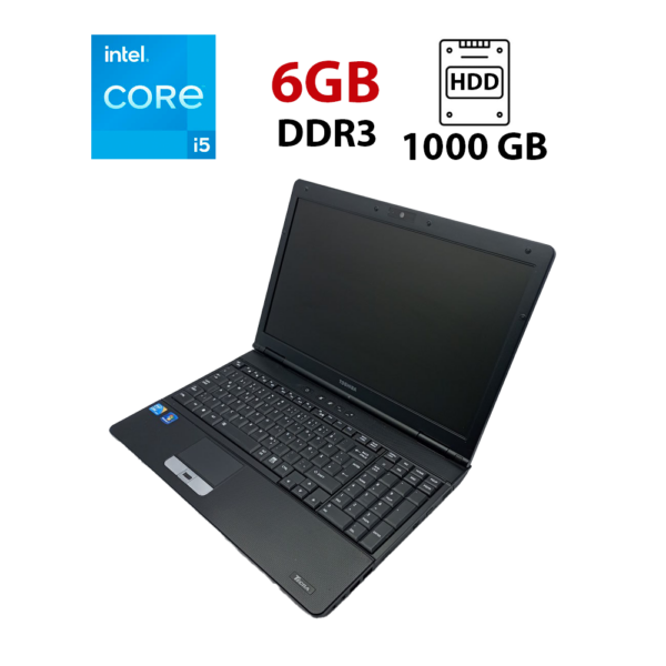 Ноутбук Toshiba P50 / 15.6" (1366x768) TN / Intel Core i5-520M (2 (4) ядра по 2.4 - 2.93 GHz) / 6 GB DDR3 / 1000 GB HDD / Intel HD Graphics / WebCam