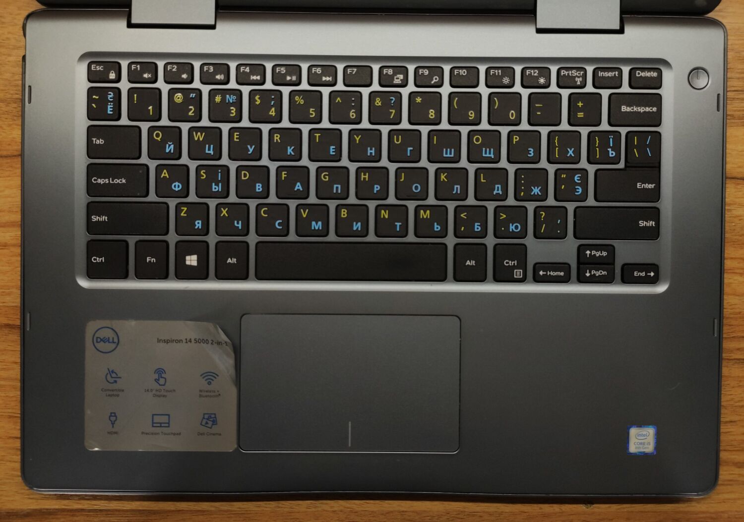 Ноутбук Б-клас Dell Inspiron 14 5481 / 14" (1366x768) TN Touch / Intel Core i5-8265U (4 (8) ядра по 1.6 - 3.9 GHz) / 16 GB DDR4 / 480 GB SSD / Intel UHD Graphics for 8th Generation / WebCam - Зображення 5