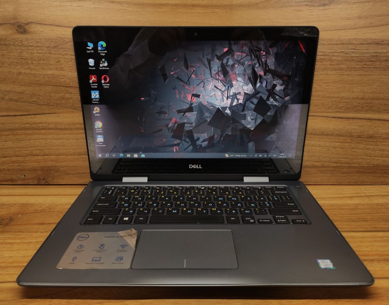 Ноутбук Б-клас Dell Inspiron 14 5481 / 14" (1366x768) TN Touch / Intel Core i5-8265U (4 (8) ядра по 1.6 - 3.9 GHz) / 16 GB DDR4 / 480 GB SSD / Intel UHD Graphics for 8th Generation / WebCam - Зображення 2