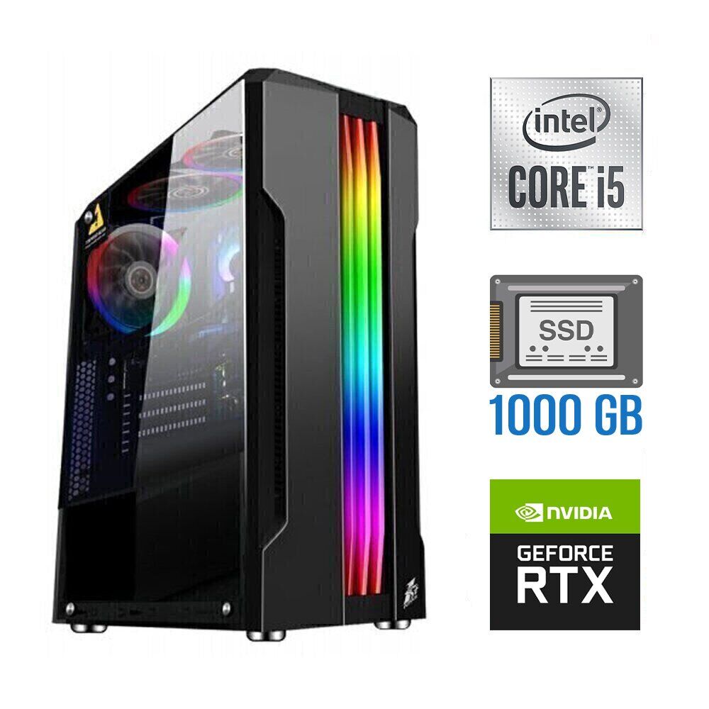 Новий ігровий ПК / Intel Core i5-10400F (6 (12) ядер по 2.9 - 4.3 GHz) / 32 GB DDR4 / 1000 GB SSD / nVidia GeForce RTX 4060, 8 GB GDDR6, 128-bit