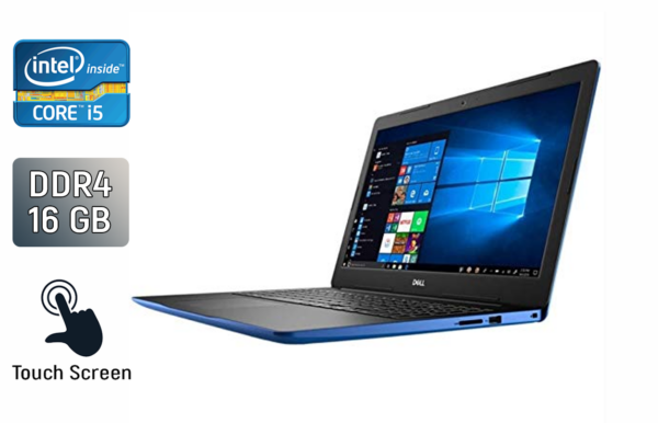 Ультрабук Б-клас Dell Inspiron 3593 / 15.6" (1366x768) TN Touch / Intel Core i5-1035G1 (4 (8) ядра по 1.0 - 3.6 GHz) / 16 GB DDR4 / 480 GB SSD / Intel UHD Graphics / WebCam / Windows 10