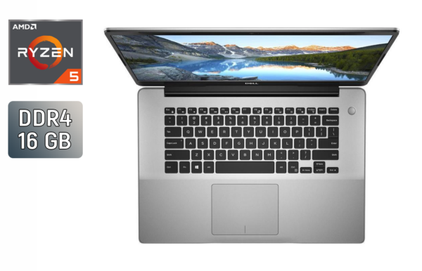 Ультрабук Б-клас Dell Inspiron 5585 / 15.6" (1920x1080) IPS / AMD Ryzen 5 3500U (4 (8) ядра по 2.1 - 3.7 GHz) / 16 GB DDR4 / 256 GB SSD / AMD Radeon RX Vega 8 Graphics / WebCam / HDMI