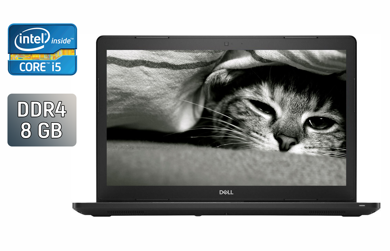 Ультрабук Dell Latitude 3480 / 14" (1366x768) TN / Intel Core i5-7200U (2 (4) ядра по 2.5 - 3.1 GHz) / 8 GB DDR4 / 250 GB SSD / Intel HD Graphics 620 / WebCam / Windows 10