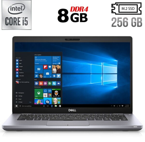 Ультрабук Б-клас Dell Latitude 5410 / 14" (1920x1080) IPS / Intel Core i5-10310U (4 (8) ядра по 1.7 - 4.4 GHz) / 8 GB DDR4 / 512 GB SSD M.2 / Intel UHD Graphics / WebCam / Windows 10 лицензия