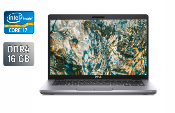 Ультрабук Б-клас Dell Latitude 5411 / 14" (1920x1080) IPS / Intel Core i7-10850H (6 (12) ядер по 2.7 - 5.1 GHz) / 16 GB DDR4 / 480 GB SSD / Intel UHD Graphics / WebCam / Windows 10