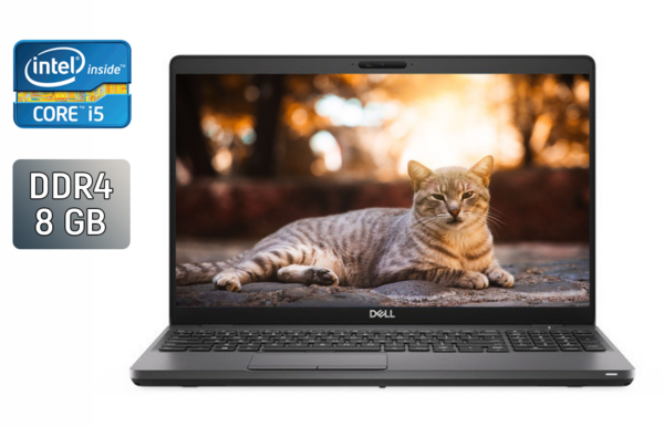 Ультрабук Б-клас Dell Latitude 5500 / 15.6" (1920x1080) IPS / Intel Core i5-8265U (4 (8) ядра по 1.6 - 3.9 GHz) / 8 GB DDR4 / 256 GB SSD / Intel UHD Graphics 620 / WebCam / Windows 10