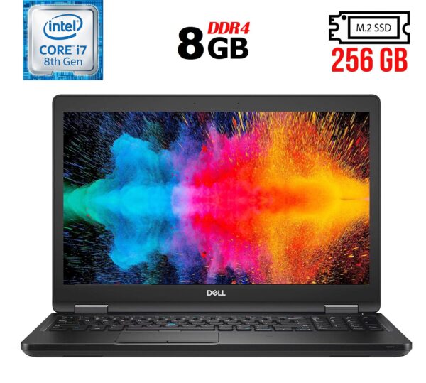 Ультрабук Б-клас Dell Latitude 5590 / 15.6" (1920x1080) IPS / Intel Core i7-8650U (4 (8) ядра по 1.9 - 4.2 GHz) / 8 GB DDR4 / 256 GB SSD M.2 / Intel UHD Graphics 620 / USB 3.1 / HDMI / Windows 10 ліцензія