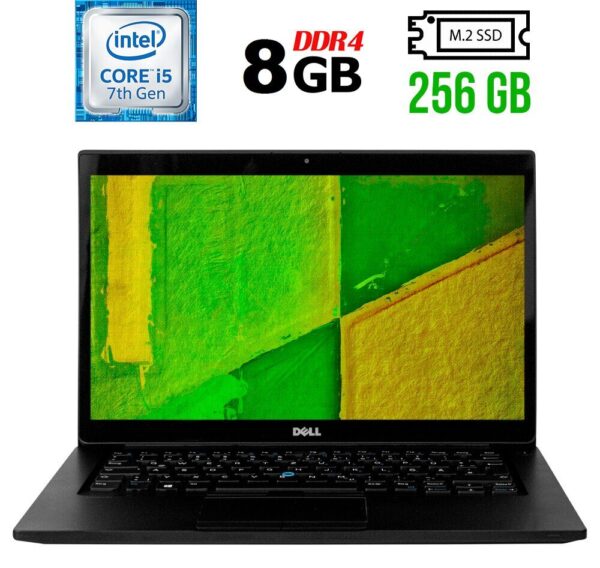 Ультрабук Б-клас Dell Latitude 7480 / 14" (1920x1080) IPS / Intel Core i5-7200U (2 (4) ядра по 2.5 - 3.1 GHz) / 8 GB DDR4 / 256 GB SSD M.2 / Intel HD Graphics 620 / WebCam / HDMI