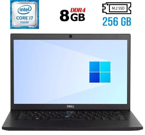 Ультрабук Б-клас Dell Latitude 7480 / 14" (1920x1080) IPS / Intel Core i7-6600U (2 (4) ядра по 2.6 - 3.4 GHz) / 8 GB DDR4 / 256 GB SSD M.2 / Intel HD Graphics 520 / WebCam / HDMI